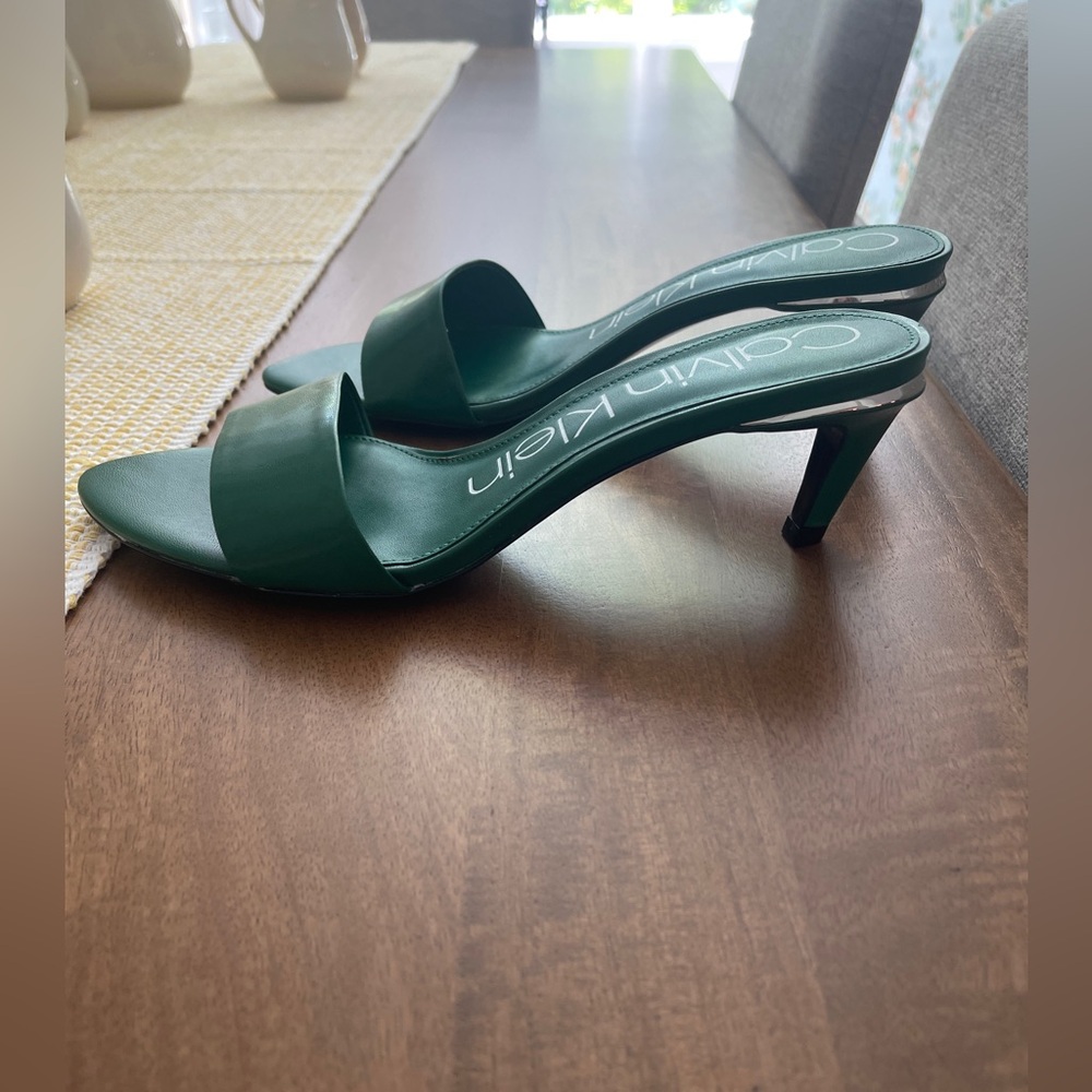 Calvin Klein Emerald Slide Sandals—Never Worn NWOT! - Picture 3 of 6